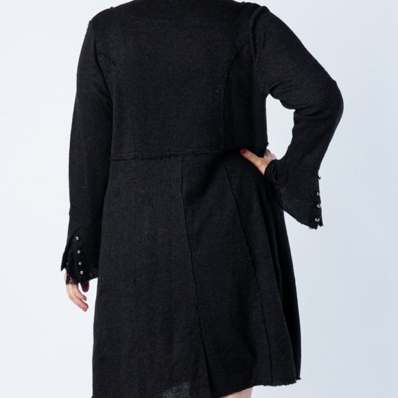 VOCAL BROWN cardigan duster western studded military MAGNOLIA BOHEMIAN WRAP S-3X - Picture 10 of 16